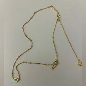 Kendra Scott Mini Elisa Gold Necklace in Mint